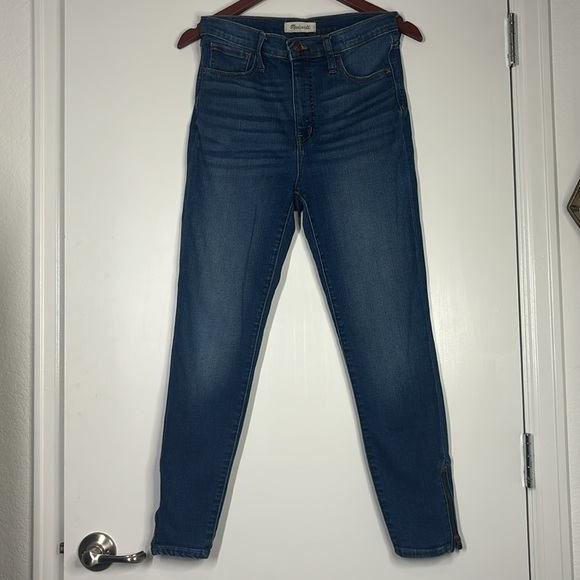 Madewell high rise skinny with ankle zippers size 28 - Picture 1 of 6